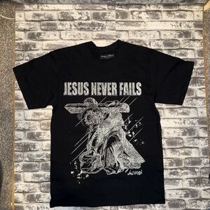 Headgear Classics Men's T-Shirt Jesus Never Fails - Black - Size M
